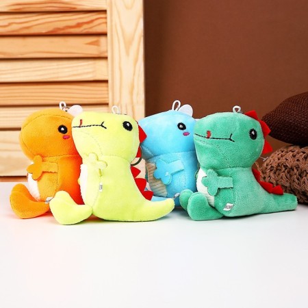 Soft toy "Dino", on a key fob, 10 cm, MIX color-4
