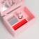 Musical mechanical musical "Love" pink 12.5x17.5x8 cm