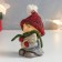 Souvenir Polystone Suspension "Boy in a red hat with a gift" 5.5x5x9 cm