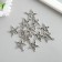Decor for creativity Metal "Double Star" silver 2.3x2 cm