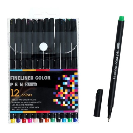 A set of professional markers, 12 colors 0.4 mm-1