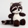 Soft toy "Raccoon", 21 cm, black and white