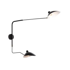 Wall lamp ST LUCE. SL305.401.02. SPRUZZO. 2x60 watts, e27, 18x75 cm, black color