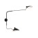 Wall lamp ST LUCE. SL305.401.02. SPRUZZO. 2x60 watts, e27, 18x75 cm, black color