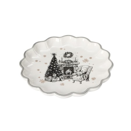 Serving share "Hugge", d = 20 cm, white color-1