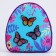 Baby backpack for a girl with a patch "Butterflies", 23x20.5 cm,