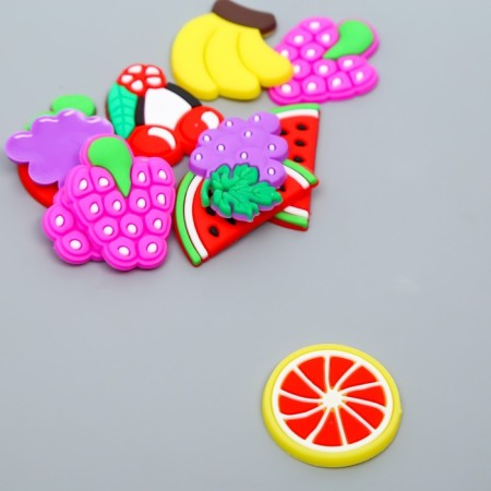 Decor for creativity rubber "Fruit" set 15 pcs mix 2.8x2 cm-1