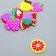 Decor for creativity rubber "Fruit" set 15 pcs mix 2.8x2 cm