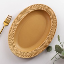 Ceramic Serving Ceramic Service, 32 × 23 cm, brown color