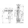 Reinforcement for flush tanks Alcaplast 1/2 ", double button, with lateral eyeliner