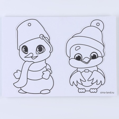 New Year's set for creativity. Application by foil "New Year! Snowman with a snowfire "-2