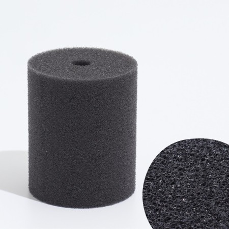 Round sponge No. 3, finely porous, 8 x 8 x 10 cm, gray