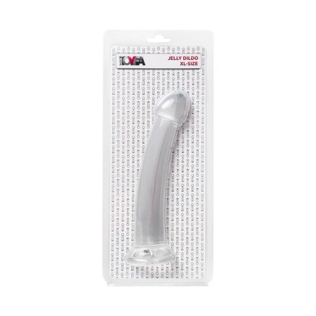 Unrealistic phallimitator Jelly Dildo Xl Toyfa Basic, TPE, transparent, 22 cm-5