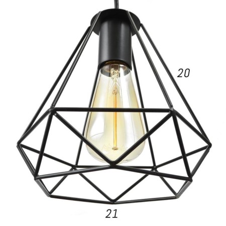 Bayerlux suspension lamp Bayerlux "Loft" 1x40W E27 Black 20x20x120 cm-4