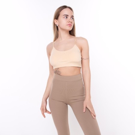 Female leggings, coffee color, size 44 (s)-3