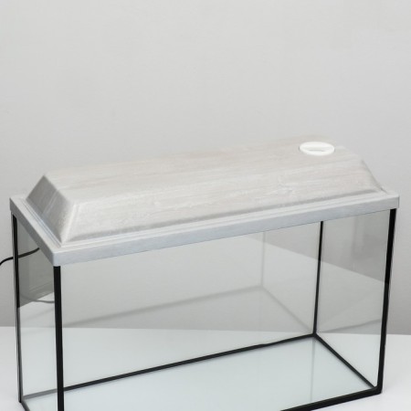 Aquarium rectangular "atall" with a lid, 40 liters, 55 x 21 x 35/40 cm, bleached oak-3