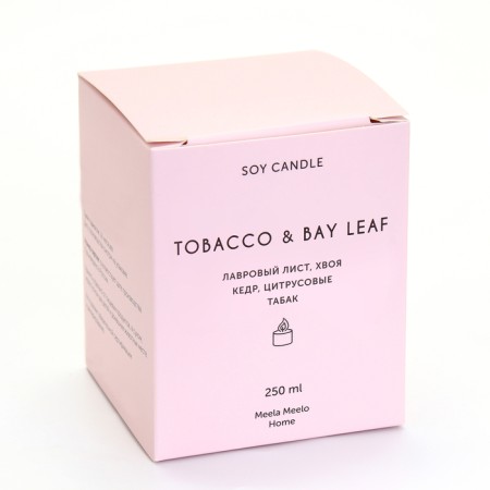 Candle in the aromatic bank "TOBACCO & Bay Leaf", needles, cedar, tobacco, 250 ml-8