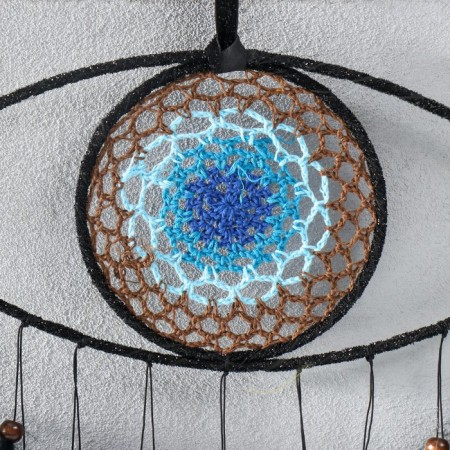 Dreams "Eye from the evil eye with a peacock pen" Black 30x60 cm-1