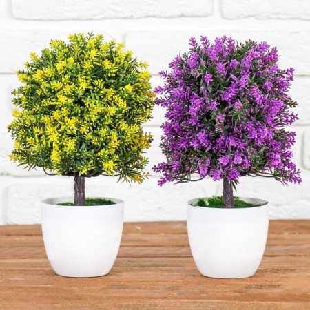 Bonsai in a pot "Push a tree with flowers" 12x25 cm, mix-4