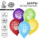 Shar Latex 12 "Birthday", festive theme, pastel, 100 pcs.