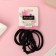 Hair elastic band "Jeannet" (set 5 pcs) Heart heart, 5 cm, black