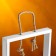 Kashpo wooden 26 × 5 × 40 cm with 5 flasks 15 cm "Extra Slim frame", white give beautifully