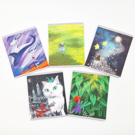 Notebook of 48 sheets in the cage "Magic Dreams (exclusive)", coated cardboard, glitter lamination, fields, white offset unit-8