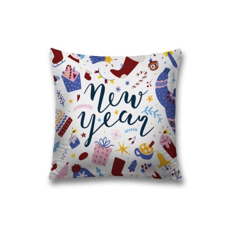 Decorative pillowcase "Happy New Year", on a zipper, size 45x45 cm