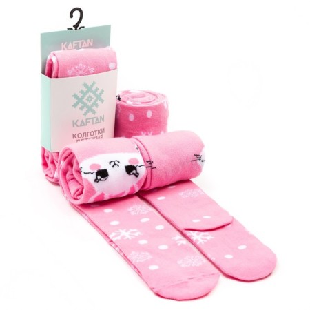Pantyhose children's kaftan "bunny" 104-110 cm, pink