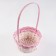 Wicker basket 19x9/34 cm, pink, bamboo