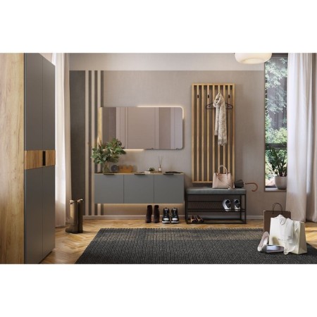 Three -door "BEY", 1200x350x400, oak craft gold/graphite-5