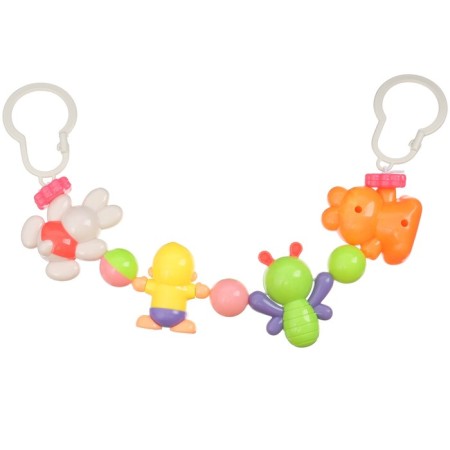 Stretching to a stroller/crib "Monkey and Friends", 4 toys, color mix, crush me-8