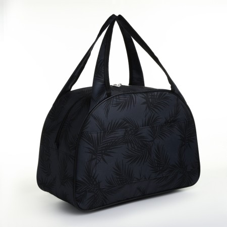 Road bag with a zipper, a suitcase holder, black/gray color