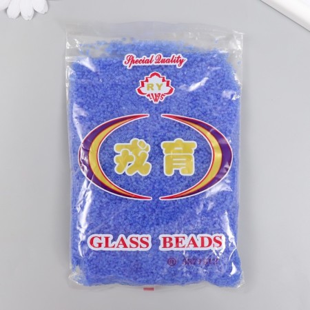 Glass beads 12/0 "cobalt" translucent matte 450 grams-2