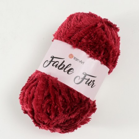 Yarn "Fable Fur" 100% micropoliester 100m/100g (981 fuchsia)-1