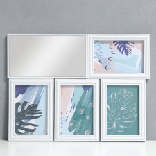 Photo frame in 4 photos 10x15 cm+mirror 