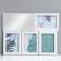 Photo frame in 4 photos 10x15 cm+mirror "Reflection" White set 5 pcs 31x41 cm