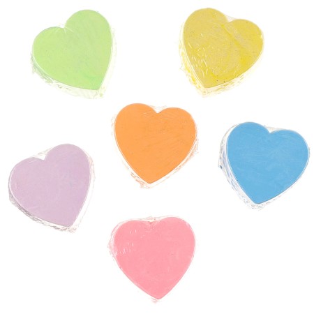 Folk shafts for drawing on the asphalt "heart", 6 colors, packing 30 pcs-2