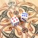 Wooden backgammon with checkers "Moscow", board game, 40 x 40 cm