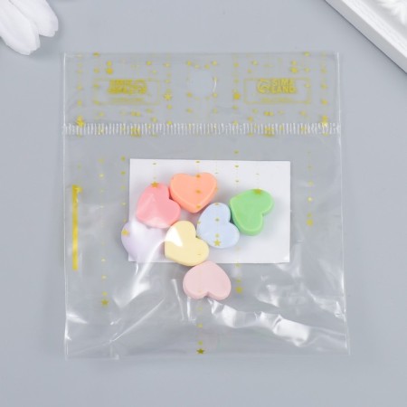 Decor for creativity Plastic "Heart Sephire" MIX 0.5x1.3x1.3 cm-4