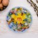 Glass stand for 6 eggs "Easter wreath", 18 x 18 cm
