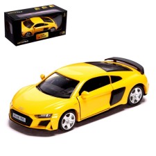 Metal machine Audi R8 Coupe, 1:32, inertia, doors open, yellow color