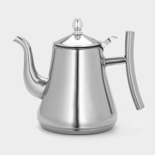A teapot of stainless steel 