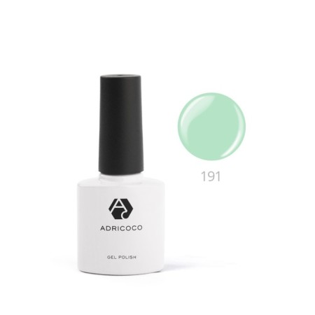Color gel polish Adricoco, No. 191 turquoise pearls, 8 ml