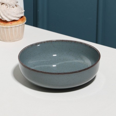 Pearl salad bowl, d = 15 cm, 500 ml, blue, porcelain