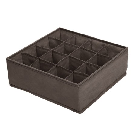 Organizer for linen, 16 cells, brown color-1