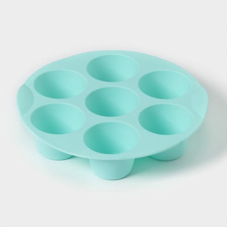 Baking uniform “Circle”, silicone, d = 25.5 cm, 7 cells (6 × 4 cm), color mix-6