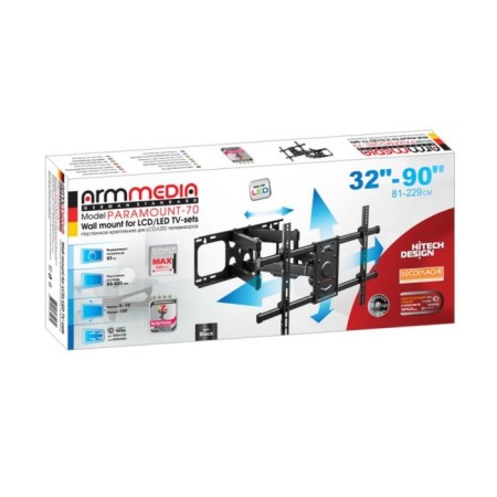 ARM Media Paramount-70, up to 65 kg, 32-90 ", wall-mounted, rotation and slope-3