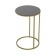 Journal table "Austin Glass", 450 × 450 × 705 mm, color Black Lacobel / Golden frame