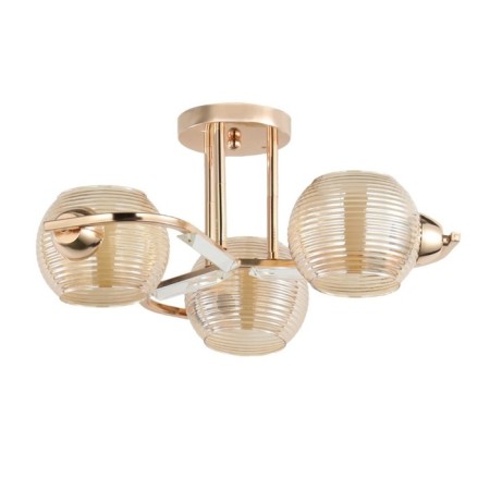 Lamp Ceiling Economy Highlight 12203/3FGD AMB, 3x60W, E27, 21x43x43 cm, gold color